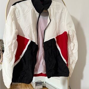 Tek Gear Men's Red, Black, and White Raincoat